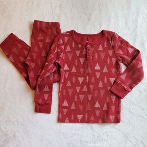 Holiday Kids Pajama Set with Christmas Tree Pattern